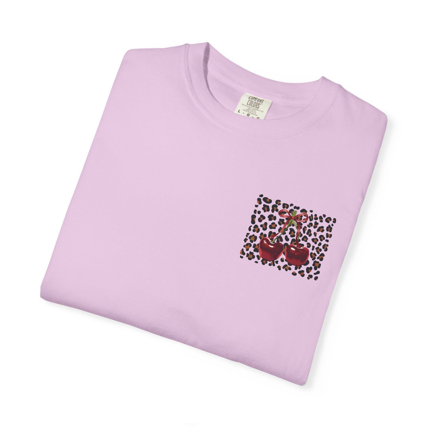 T-Shirt — Red Ribbon Pocket & Back Bow Print