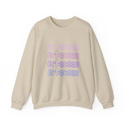 Arkansas Pastel Stack Sweatshirt