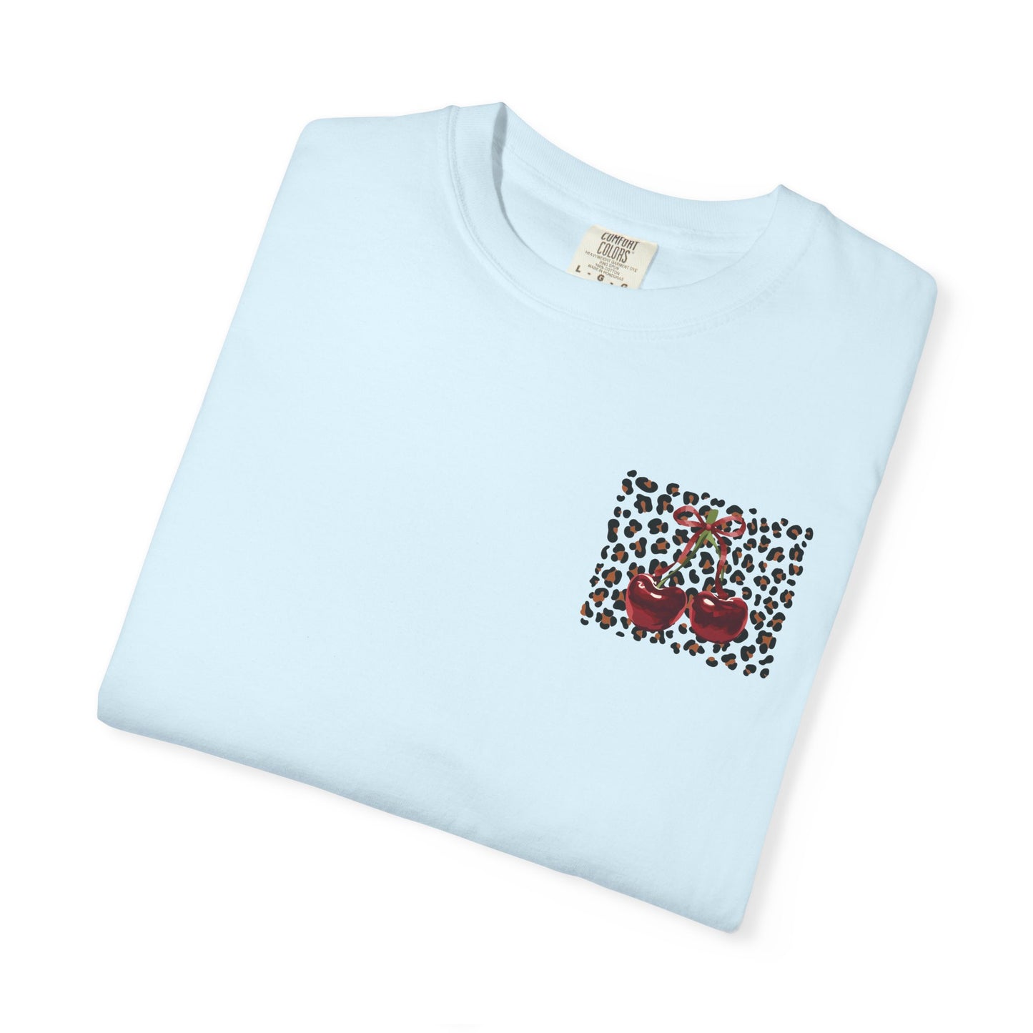 T-Shirt — Red Ribbon Pocket & Back Bow Print