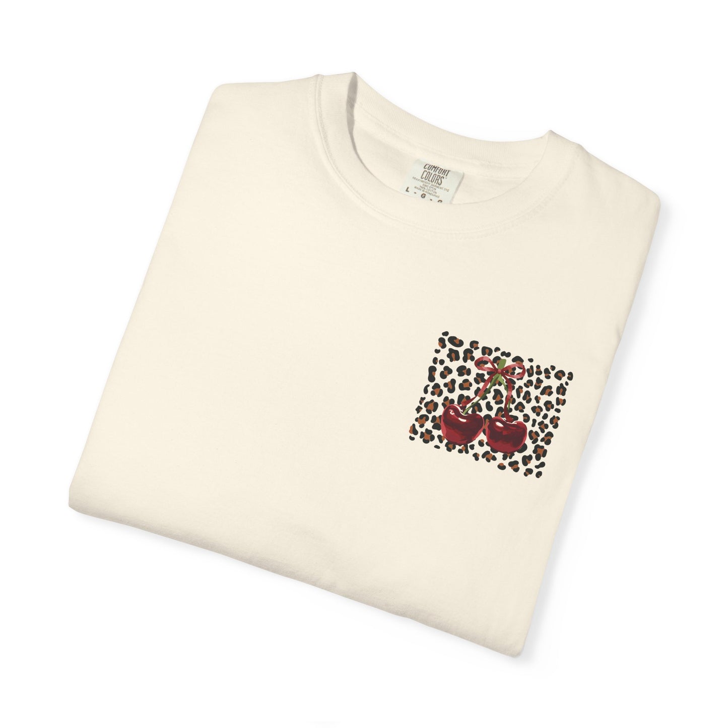 T-Shirt — Red Ribbon Pocket & Back Bow Print