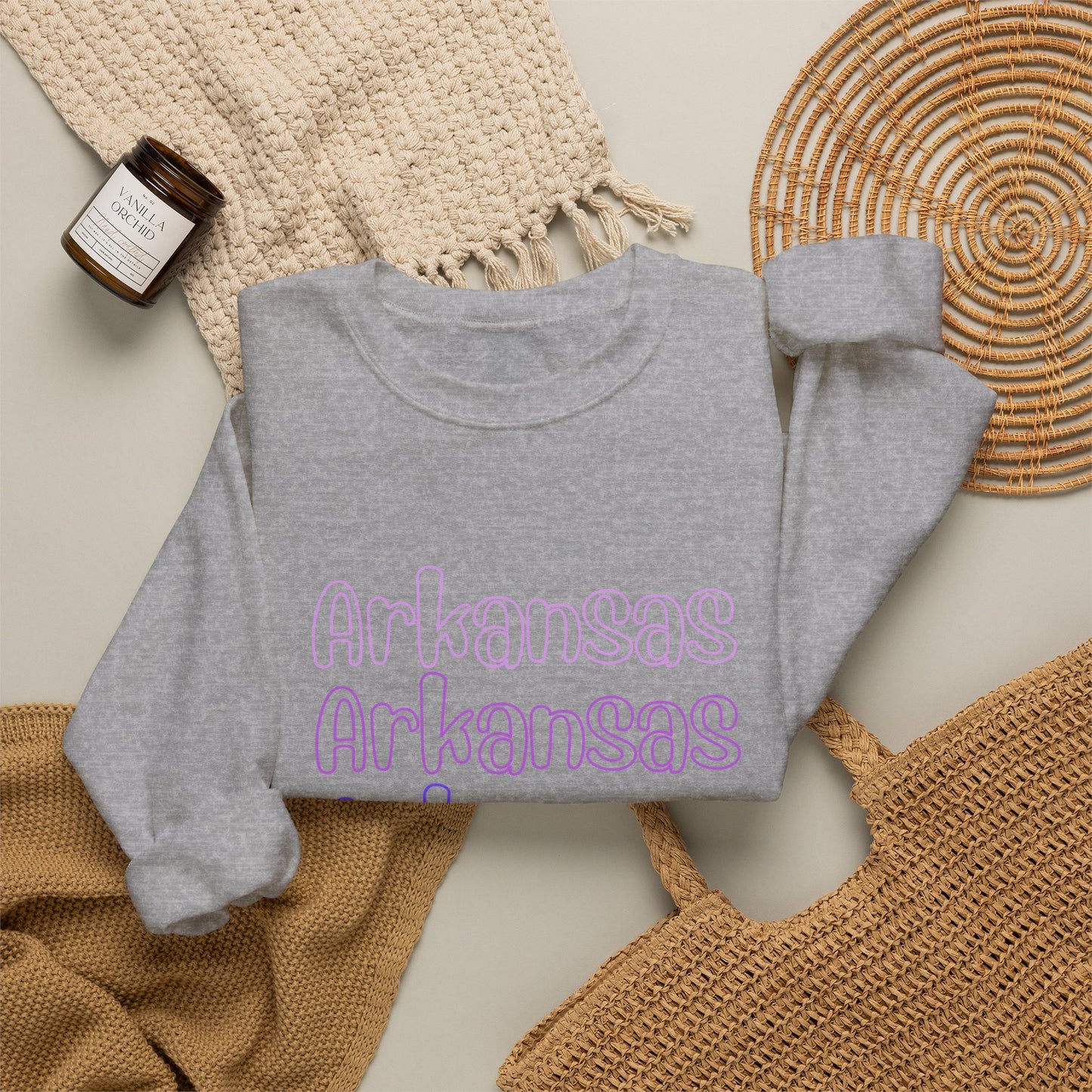 Arkansas Pastel Stack Sweatshirt