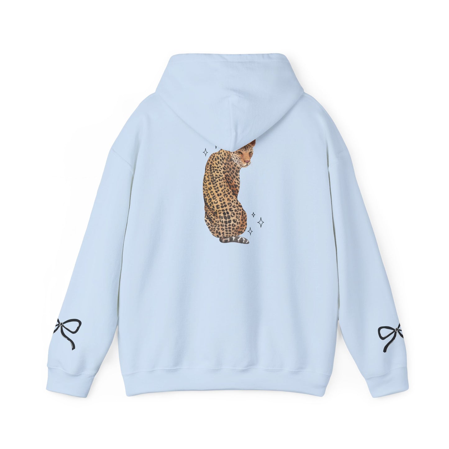 Leopards Graphic Hoodie — Cute Leopard Back Print Pullover
