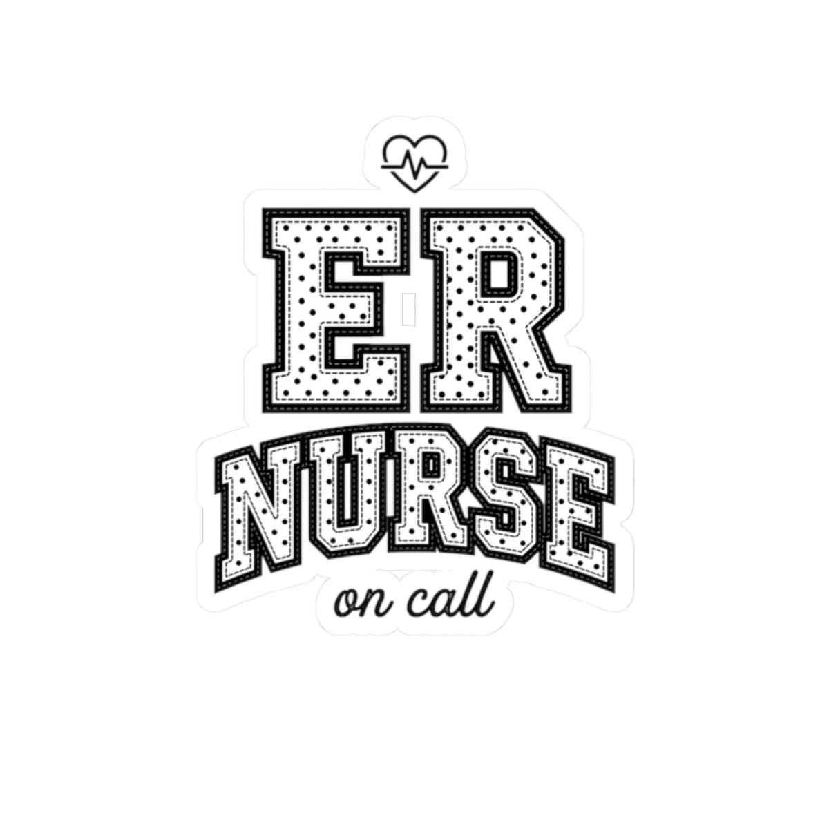 ER Nurse Polka Dot Sticker | Kiss-Cut Vinyl Nurse Decal