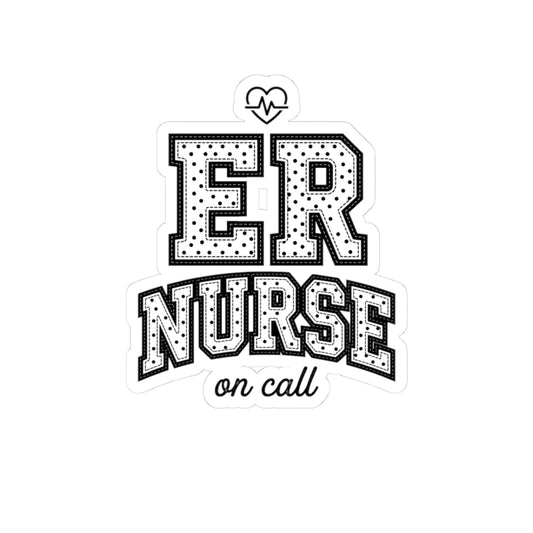ER Nurse Polka Dot Sticker | Kiss-Cut Vinyl Nurse Decal