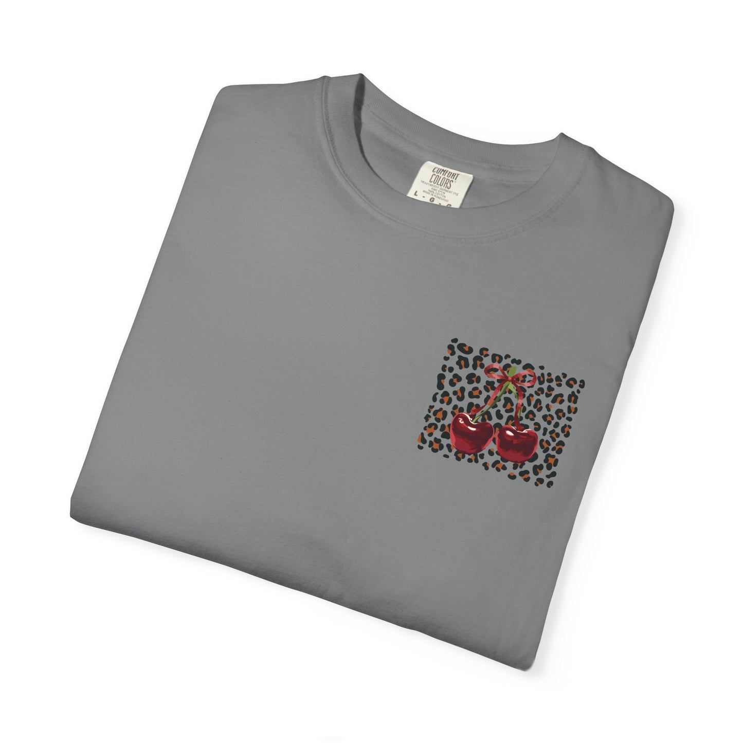 T-Shirt — Red Ribbon Pocket & Back Bow Print