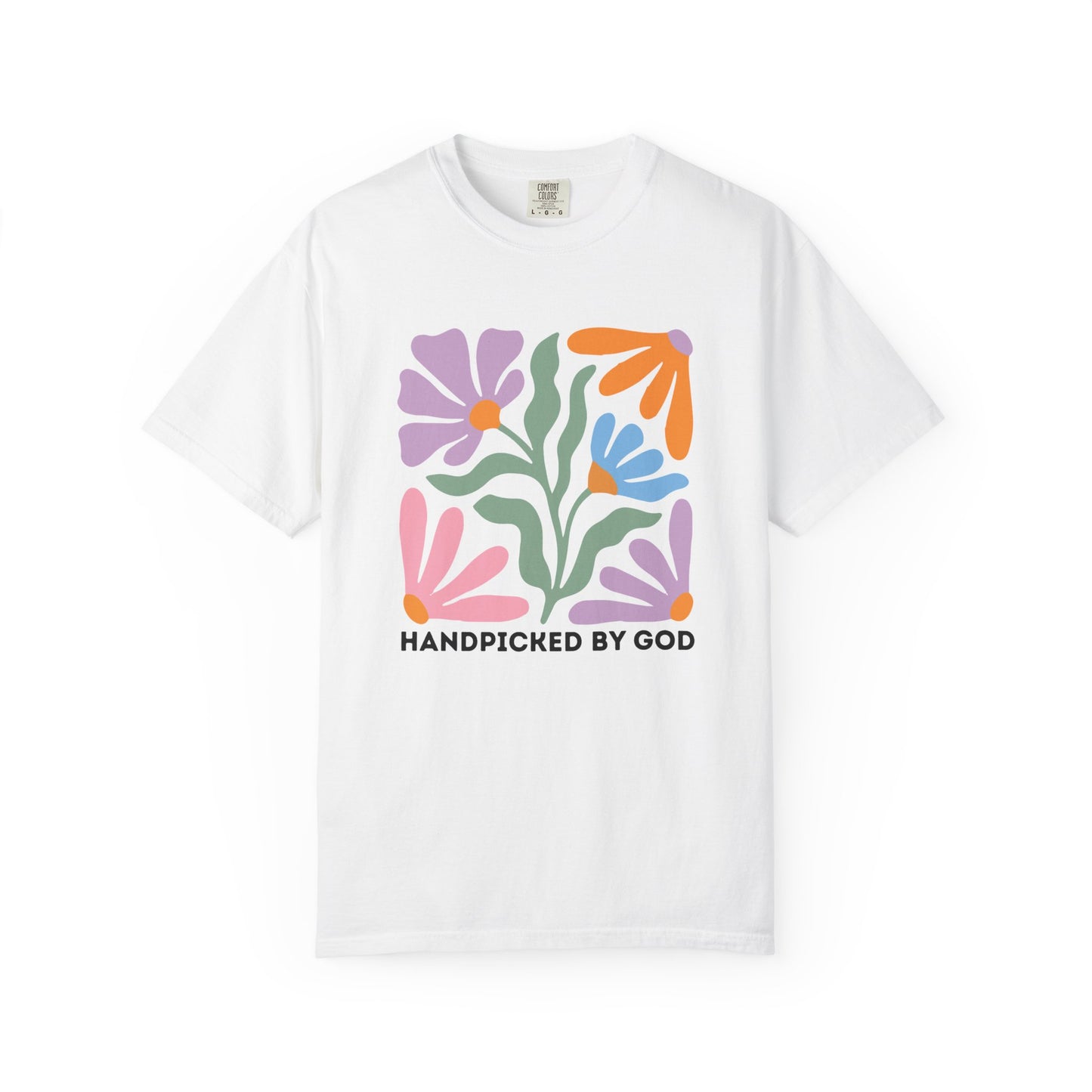 Handpicked by God Floral T-Shirt — Colorful Faith Graphic Tee
