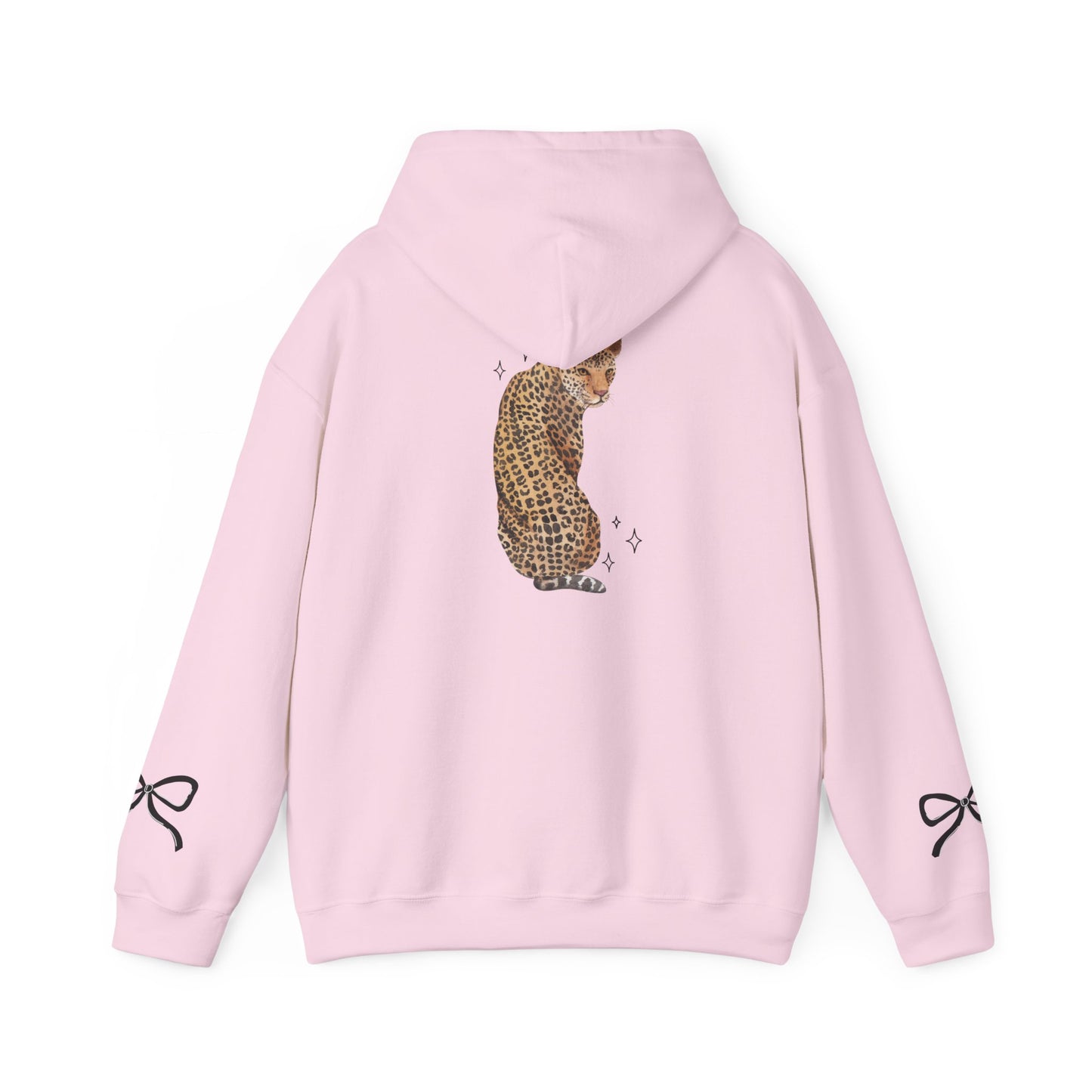 Leopards Graphic Hoodie — Cute Leopard Back Print Pullover
