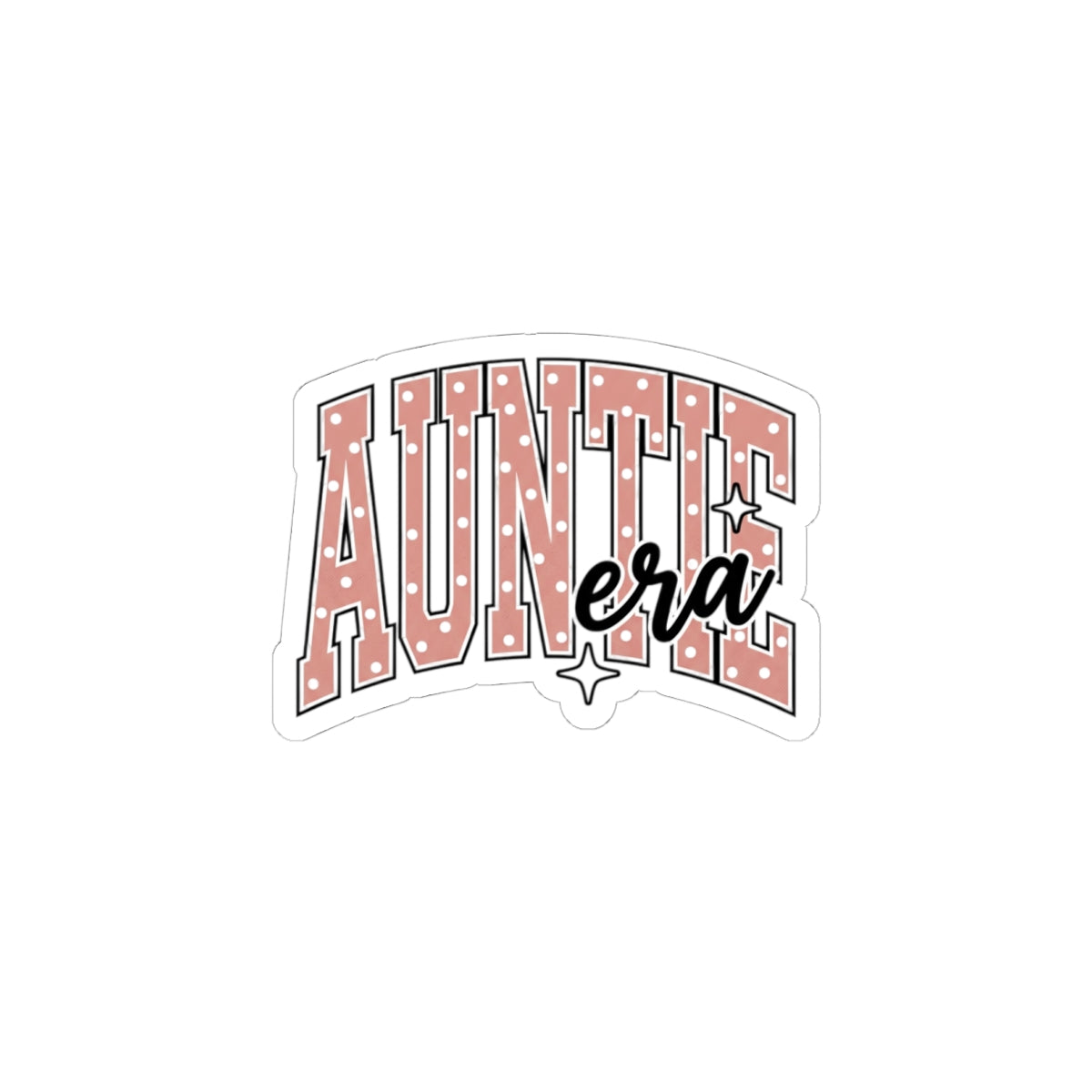 Auntie Era Polka Dot Sticker | Kiss-Cut Retro Preppy Sticker