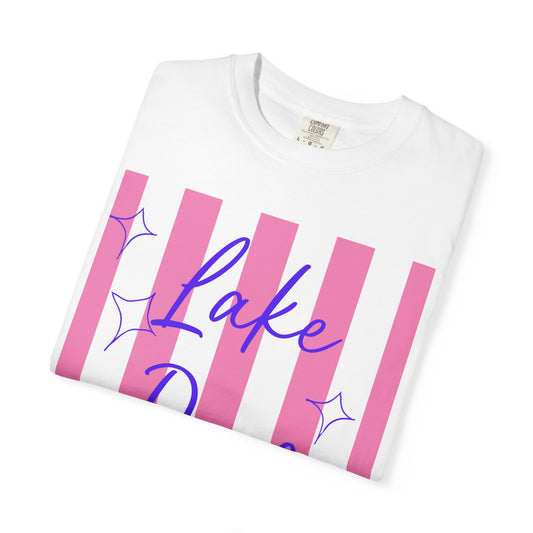 Lake Days T-Shirt — Pink Stripe Summer Tee