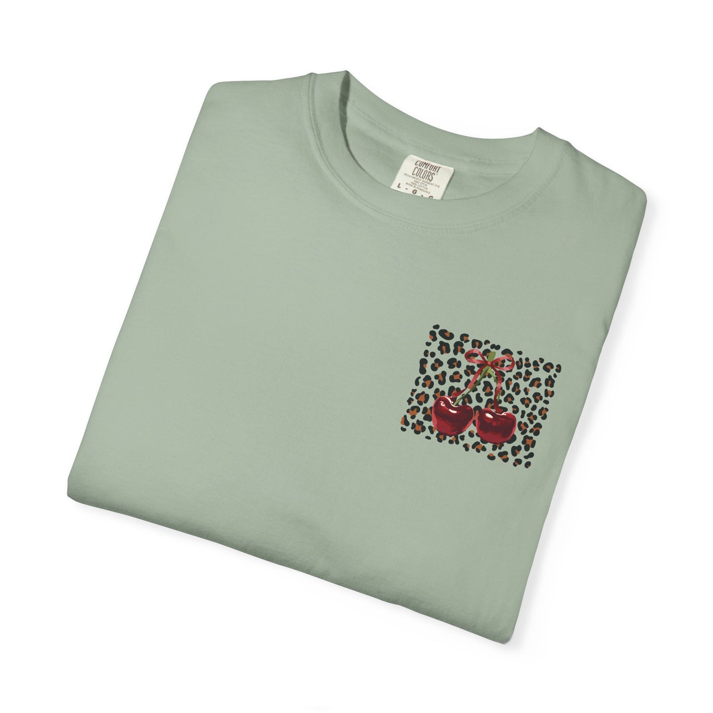 T-Shirt — Red Ribbon Pocket & Back Bow Print