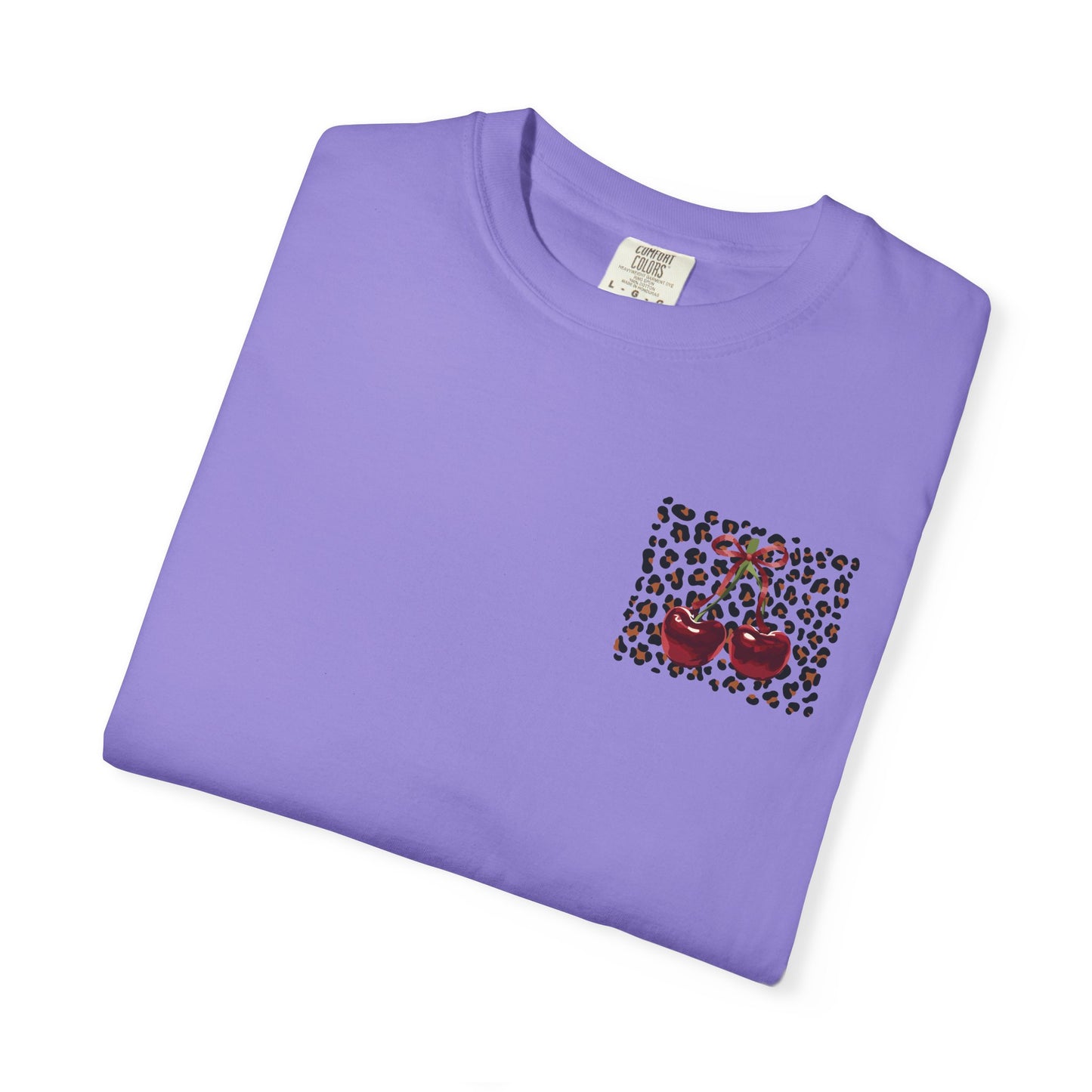 T-Shirt — Red Ribbon Pocket & Back Bow Print