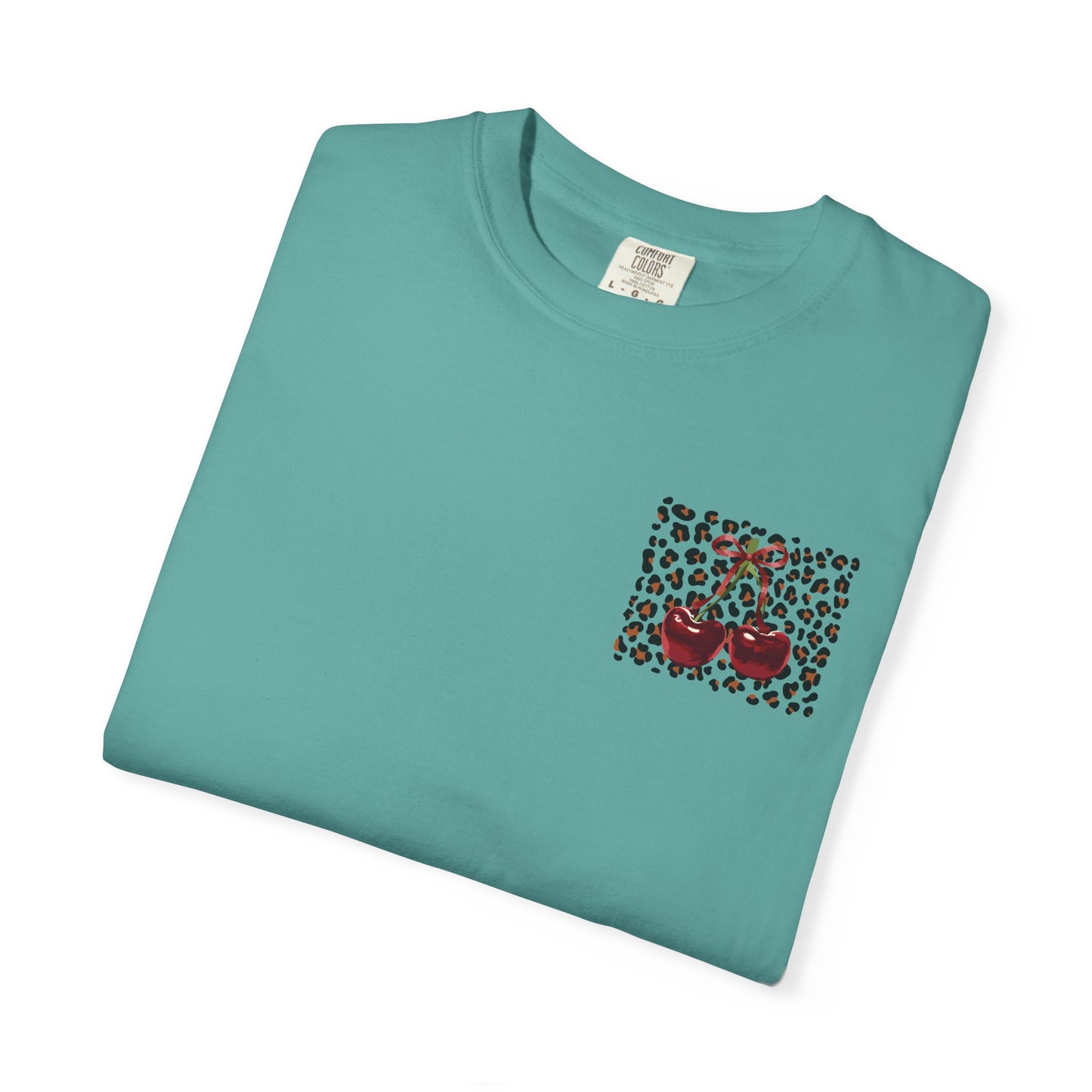 T-Shirt — Red Ribbon Pocket & Back Bow Print