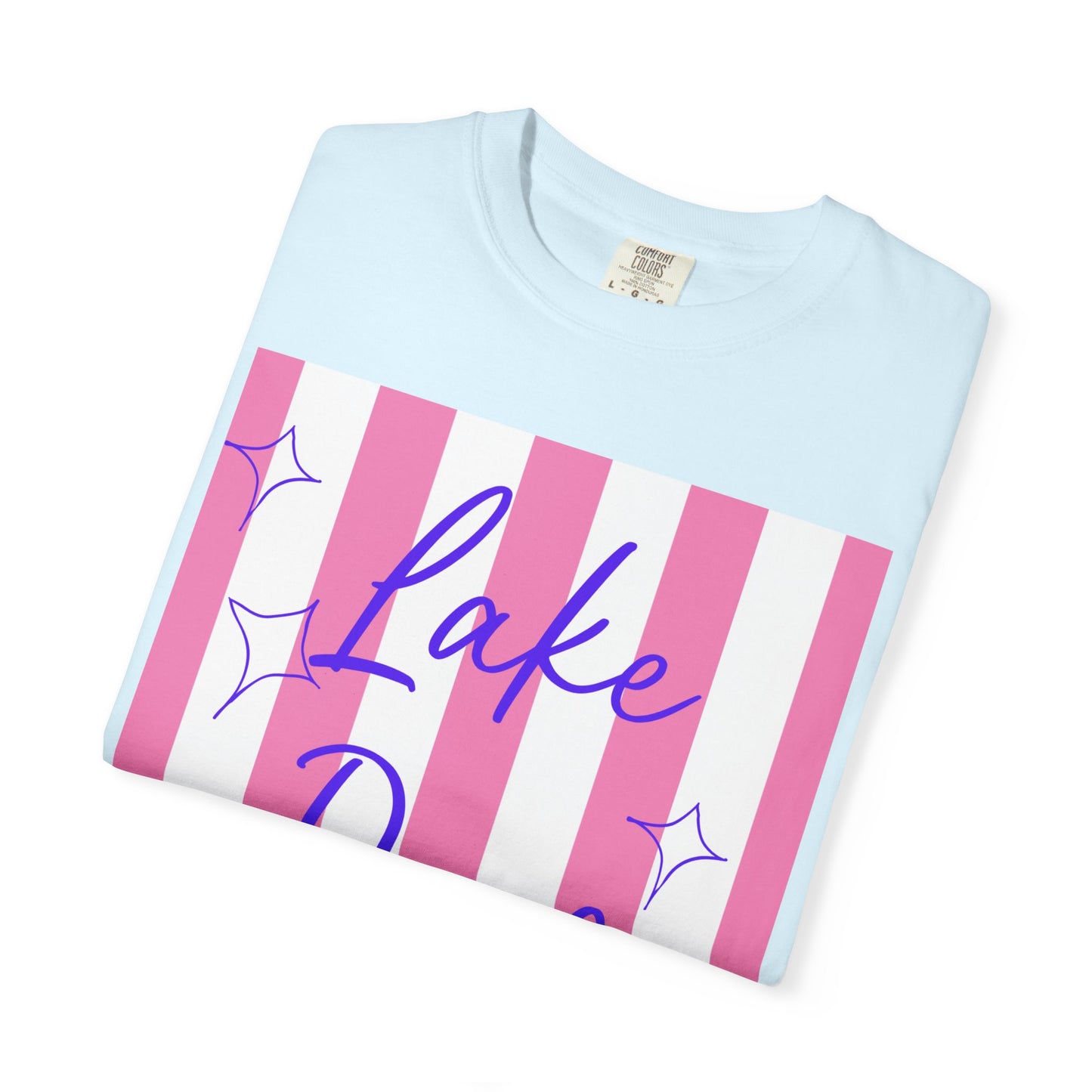 Lake Days T-Shirt — Pink Stripe Summer Tee