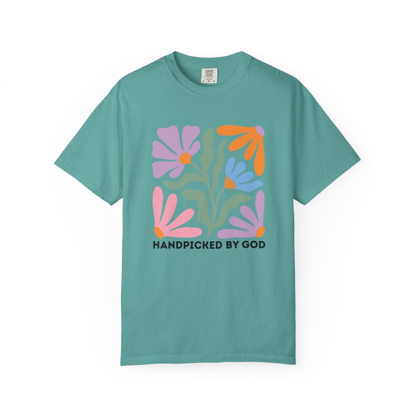 Handpicked by God Floral T-Shirt — Colorful Faith Graphic Tee