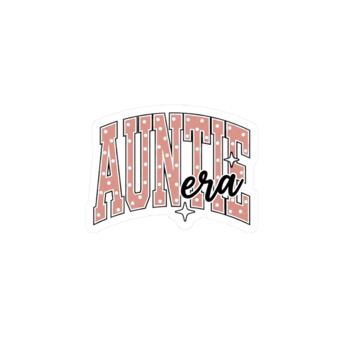 Auntie Era Polka Dot Sticker | Kiss-Cut Retro Preppy Sticker