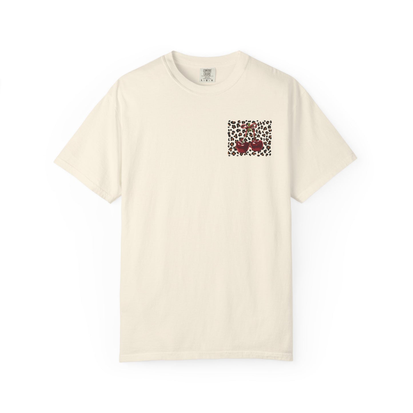 T-Shirt — Red Ribbon Pocket & Back Bow Print