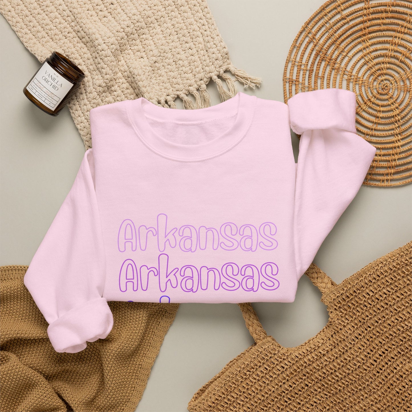 Arkansas Pastel Stack Sweatshirt