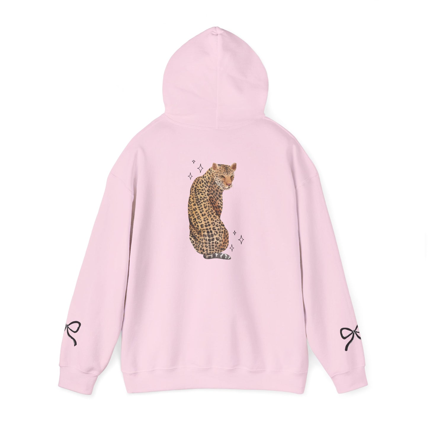 Leopards Graphic Hoodie — Cute Leopard Back Print Pullover