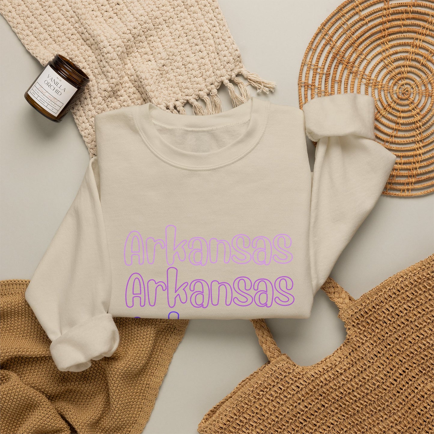 Arkansas Pastel Stack Sweatshirt