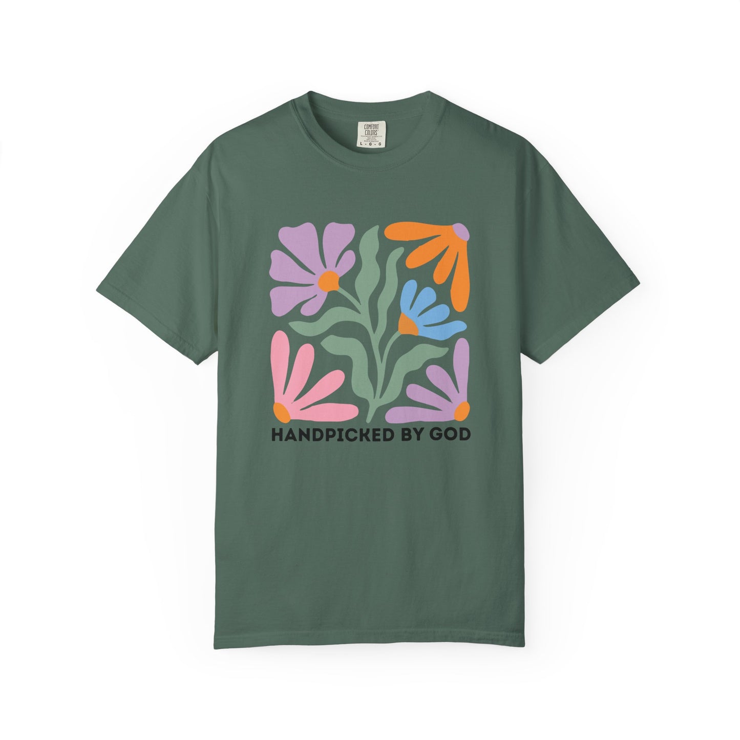 Handpicked by God Floral T-Shirt — Colorful Faith Graphic Tee