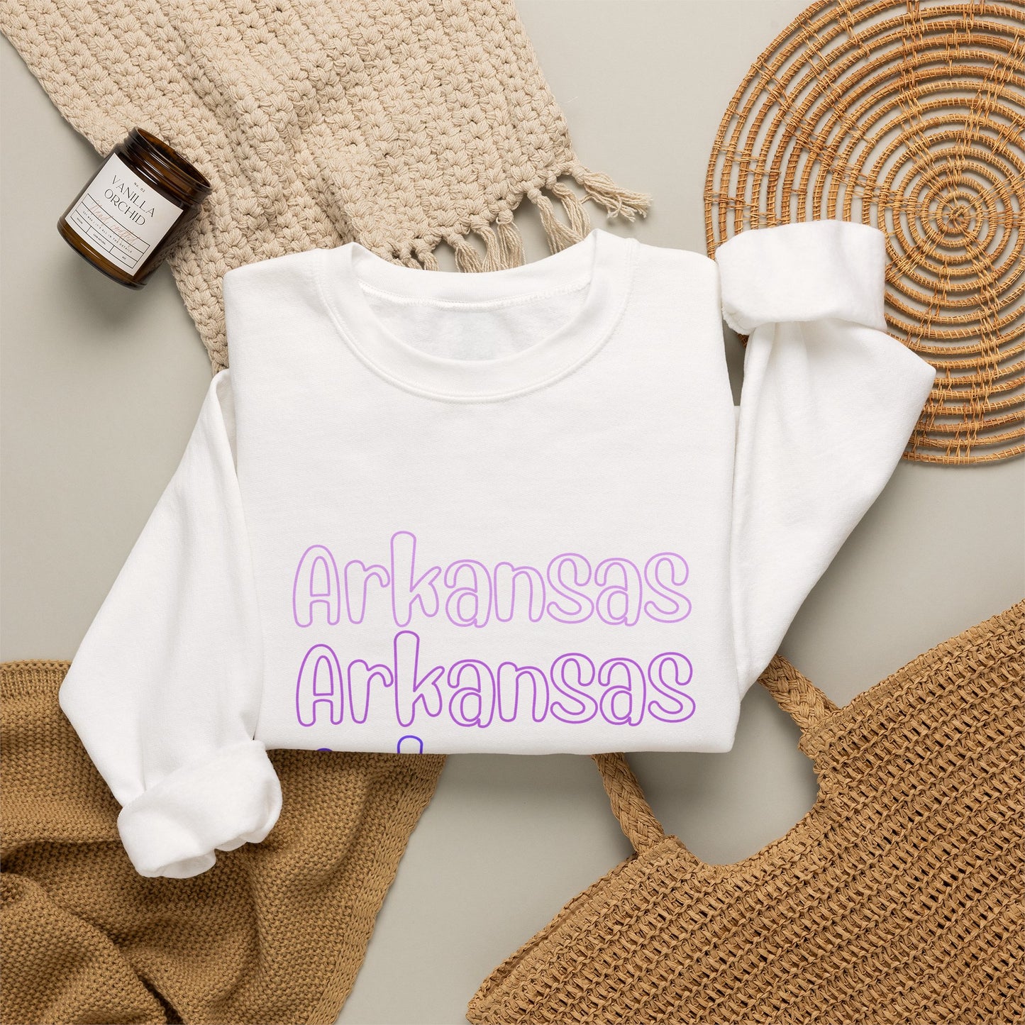 Arkansas Pastel Stack Sweatshirt