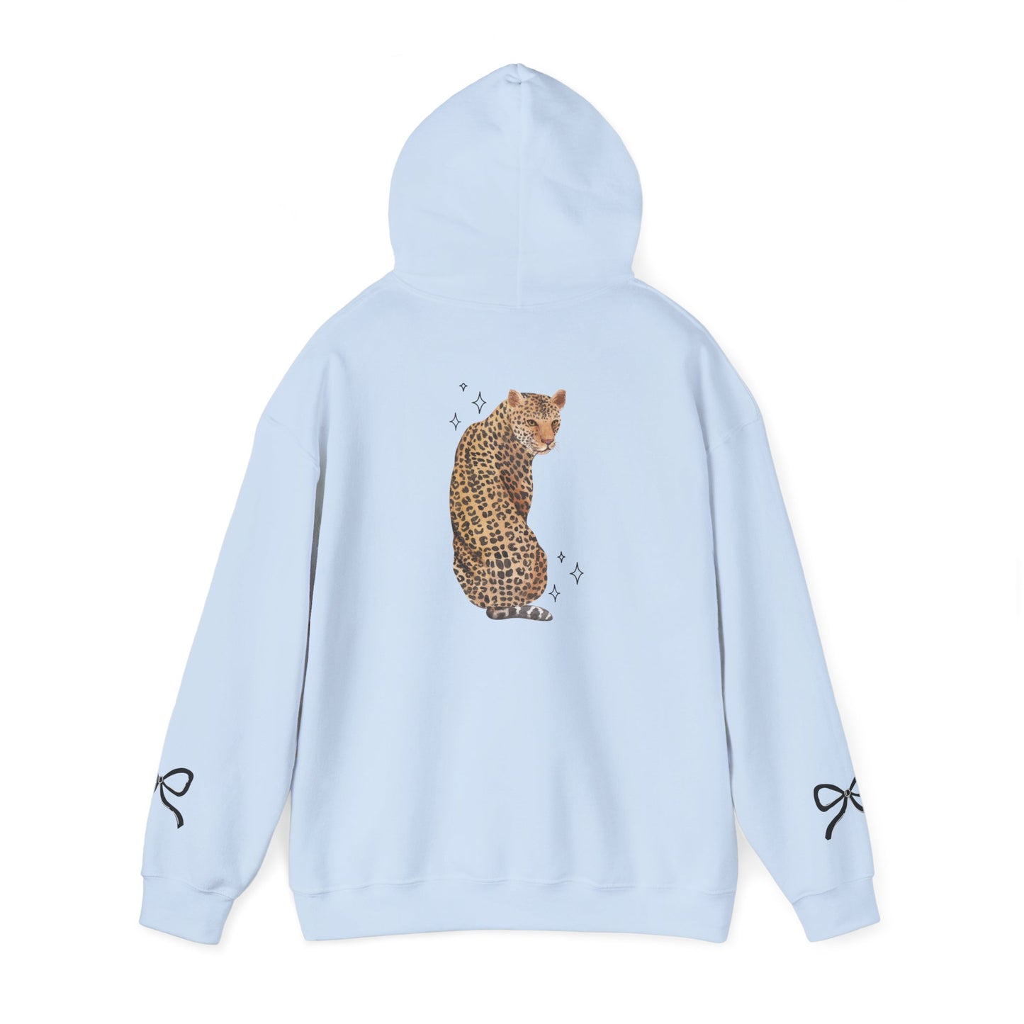 Leopards Graphic Hoodie — Cute Leopard Back Print Pullover