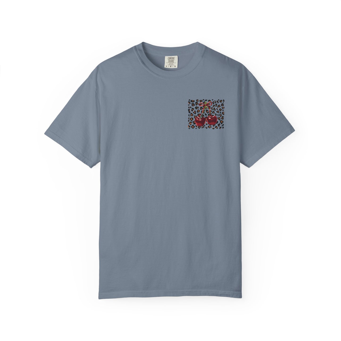 T-Shirt — Red Ribbon Pocket & Back Bow Print