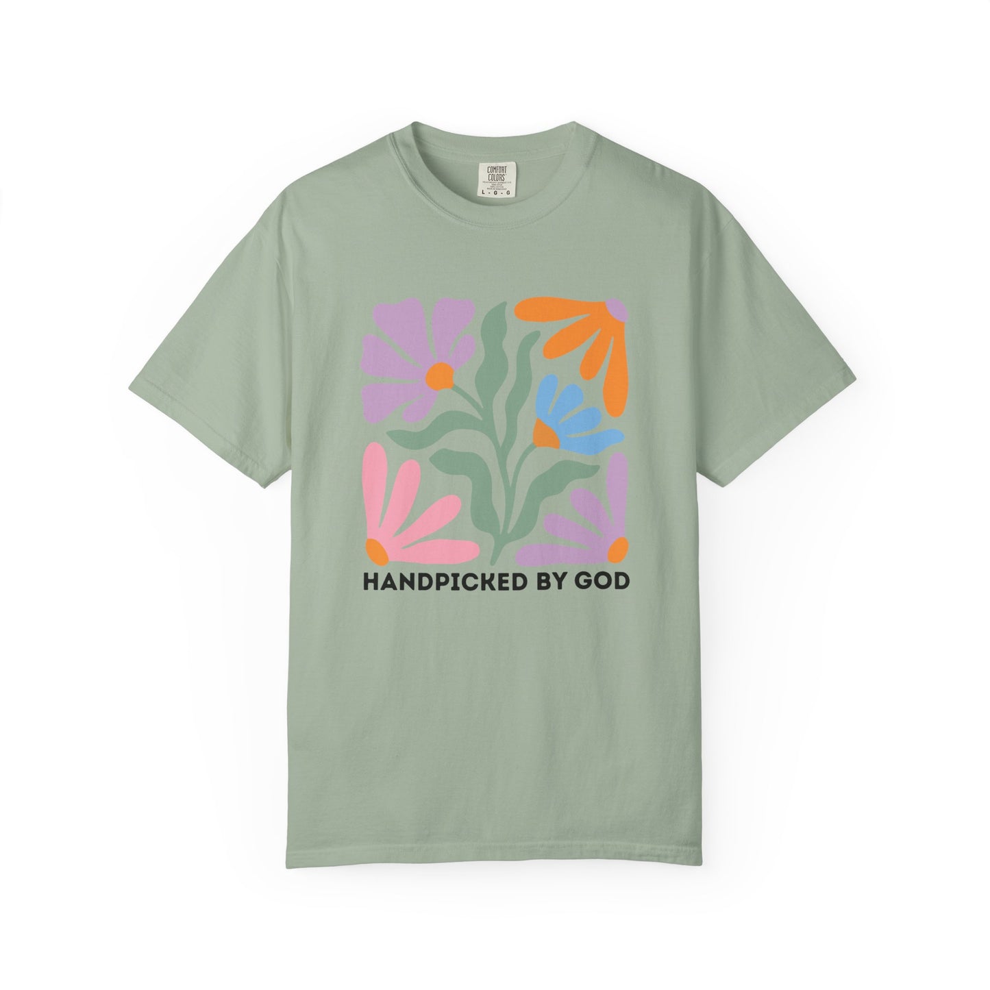 Handpicked by God Floral T-Shirt — Colorful Faith Graphic Tee