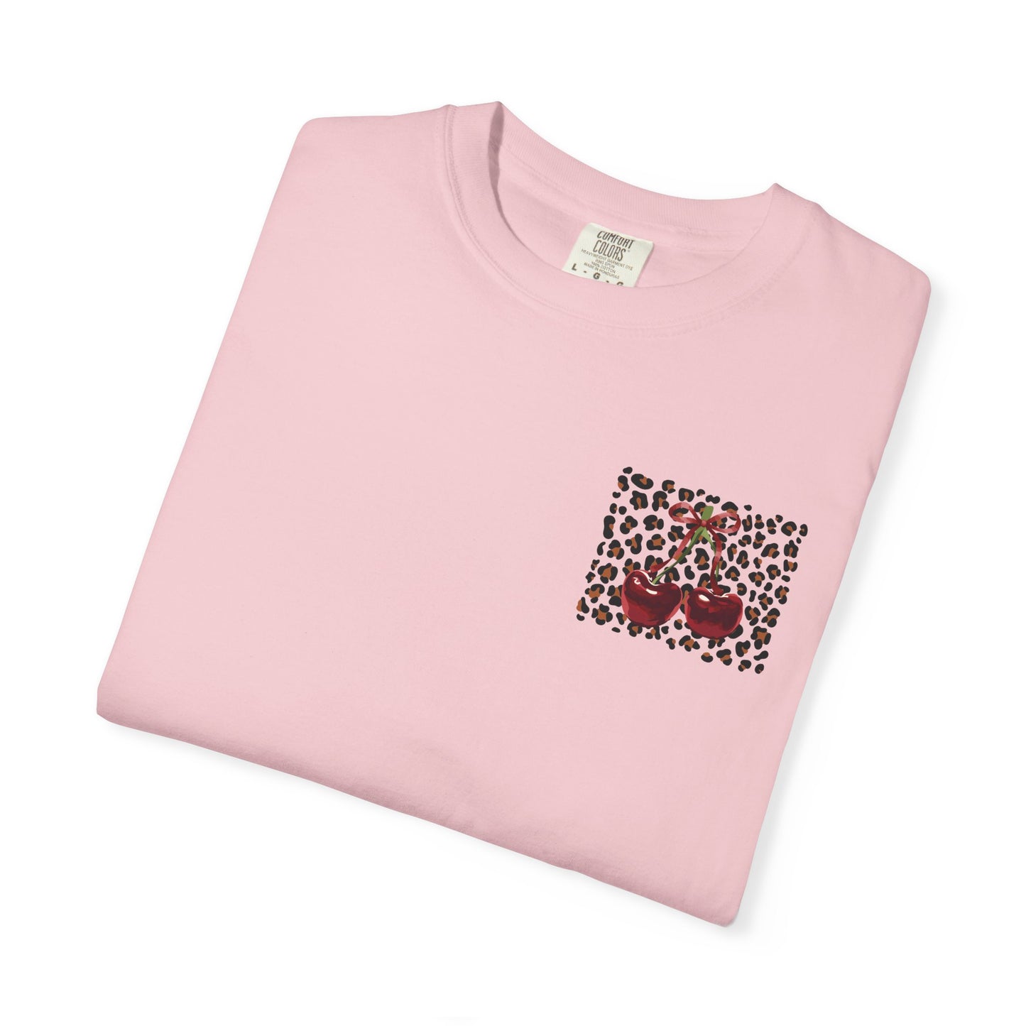 T-Shirt — Red Ribbon Pocket & Back Bow Print