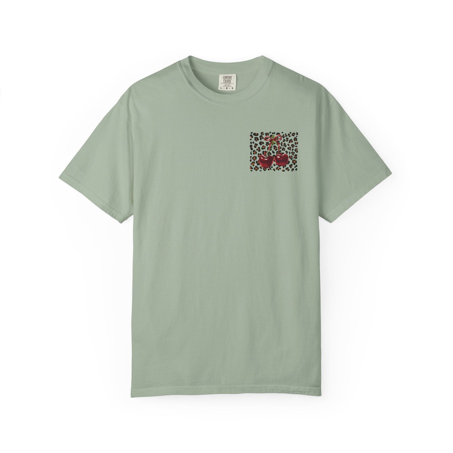 T-Shirt — Red Ribbon Pocket & Back Bow Print