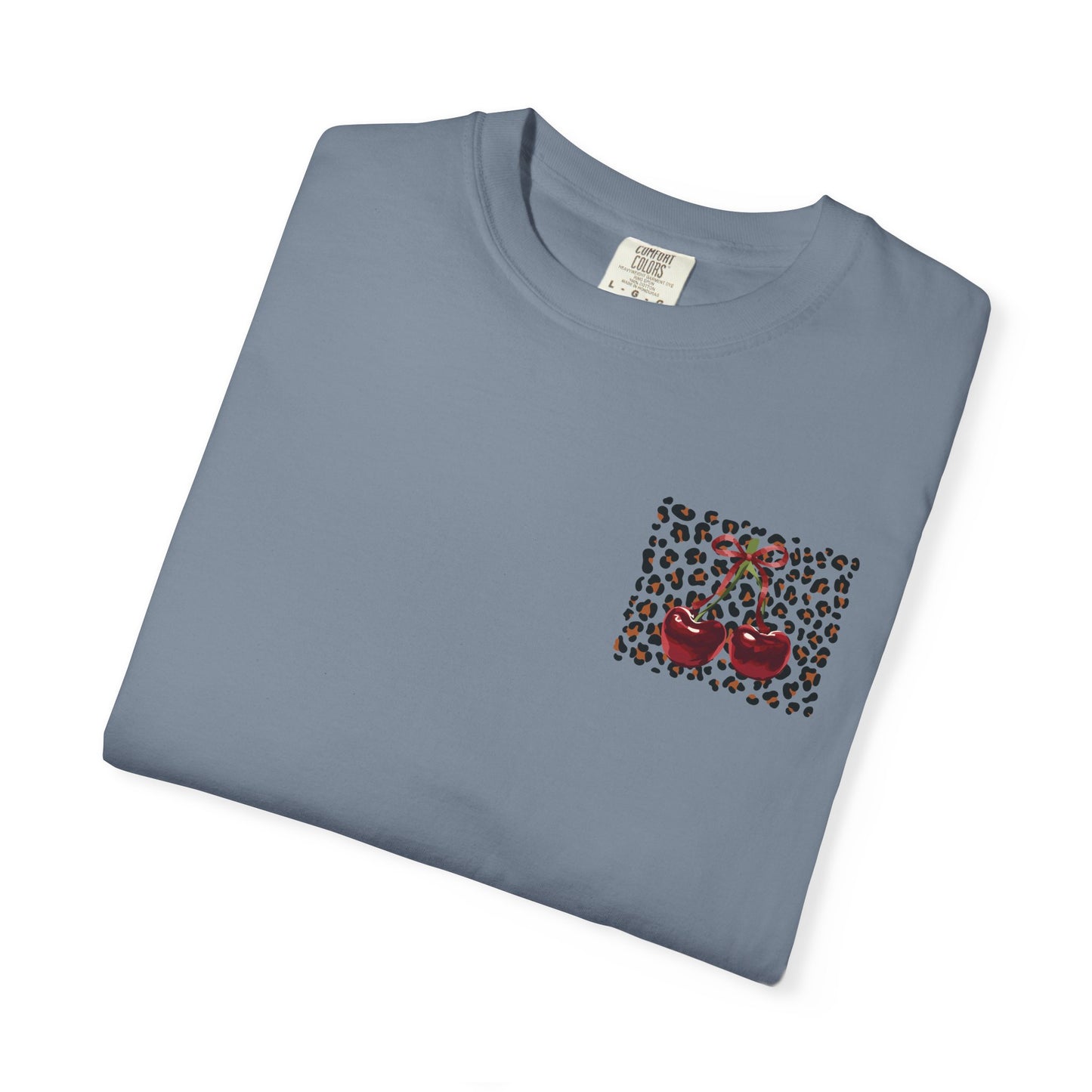 T-Shirt — Red Ribbon Pocket & Back Bow Print