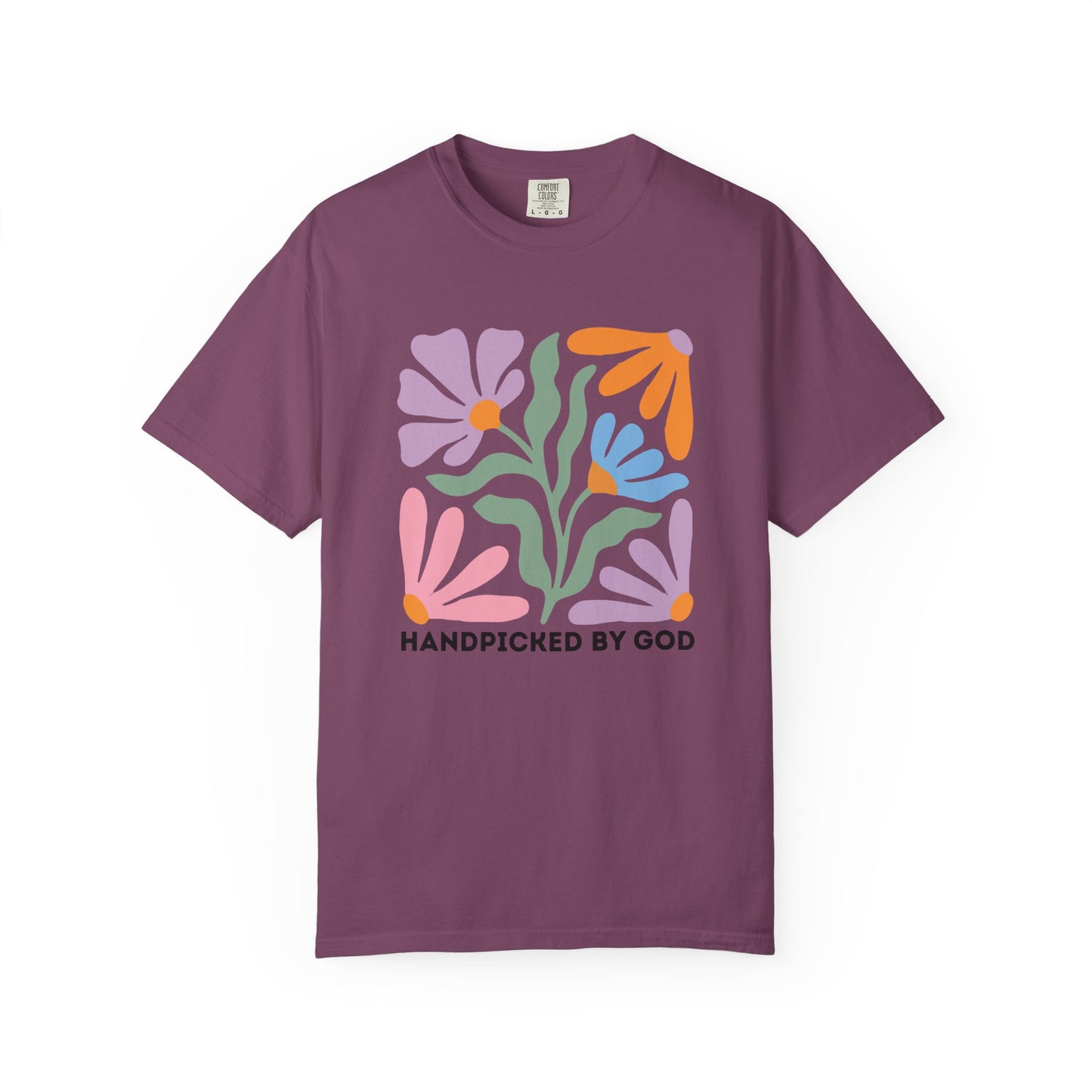 Handpicked by God Floral T-Shirt — Colorful Faith Graphic Tee