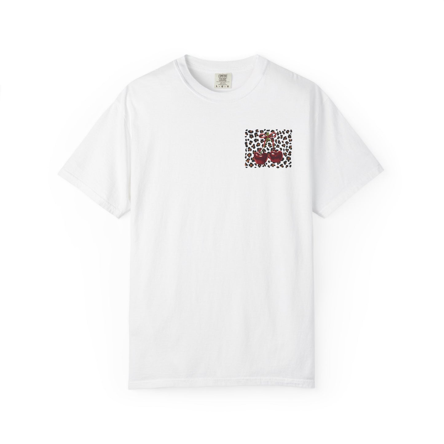 T-Shirt — Red Ribbon Pocket & Back Bow Print